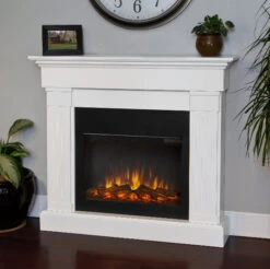 47" Crawford White Slim Infrared Electric Fireplace -Electric Radiators Direct image203