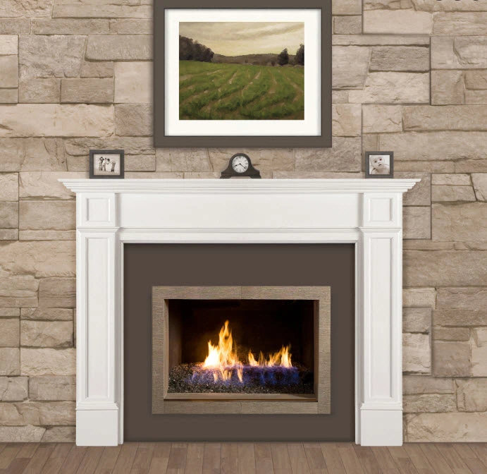 48" Marshall White Fireplace Mantel 3 48" Marshall White Fireplace Mantel