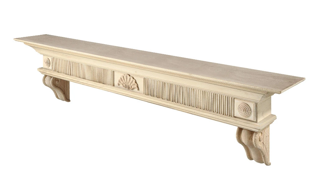 60"/ 72" The Devonshire Mantel Shelf - Unfinished 5 60"/ 72" The Devonshire Mantel Shelf - Unfinished - Image 3