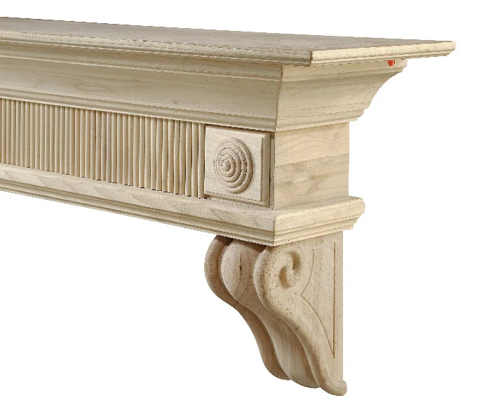60"/ 72" The Devonshire Mantel Shelf - Unfinished 6 60"/ 72" The Devonshire Mantel Shelf - Unfinished - Image 4