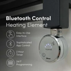 Ecostrad Cube Bluetooth Electric Towel Rail - Anthracite -Electric Radiators Direct moa a 2