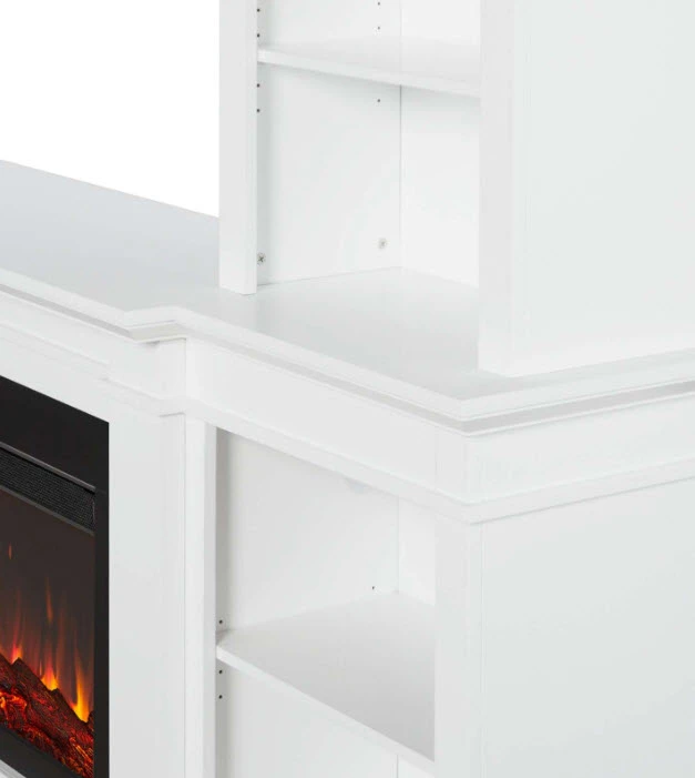 108" Monte Vista White TV Stand Electric Fireplace 4 108" Monte Vista White TV Stand Electric Fireplace - Image 2