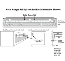48" / 60" / 72" Zachary Mantel Shelf - Whitewash Finish -Electric Radiators Direct nc 48 03