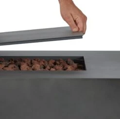 70" Aegean Weathered Slate Large Rectangle Fire Table W/ Conversion Kit -Electric Radiators Direct other20table202