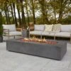 70" Aegean Weathered Slate Large Rectangle Fire Table W/ Conversion Kit