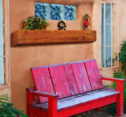 60"/ 72" The Lexington Mantel Shelf - Rustic Distressed Finish -Electric Radiators Direct pearl2