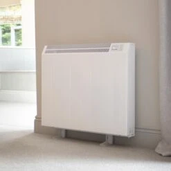 Technotherm TTB-E Duo 8+ WiFi Controlled Storage Heater - 0.85kw -Electric Radiators Direct product hero with display