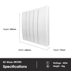 Haverland Designer RC Wave RC5W Electric Radiator - 800w 18 Haverland Designer RC Wave RC5W Electric Radiator - 800w -Electric Radiators Direct rc5 specifications