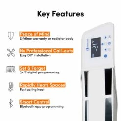 Haverland Designer RC Wave RC11W Electric Radiator - 1700w -Electric Radiators Direct rc wave key features 2 1