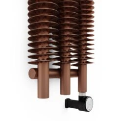 Terma Ribbon V E Designer Electric Radiator - Copper -Electric Radiators Direct ribbon ve 1800x290 copper bottom detail 1