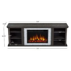 72" Kenai Slim Electric Fireplace TV Stand -Electric Radiators Direct s3 10