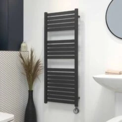 Ecostrad Scala Thermostatic Electric Towel Rail - Anthracite -Electric Radiators Direct scala a digital