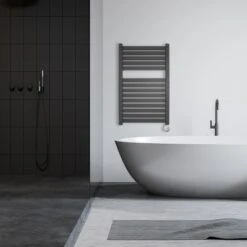 Ecostrad Scala Bluetooth Electric Towel Rail - Anthracite -Electric Radiators Direct scala bluetooth anthracite 500x800 lifestyle 1