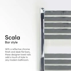 Ecostrad Scala IQ WiFi Electric Towel Rail - Chrome -Electric Radiators Direct scala c 2
