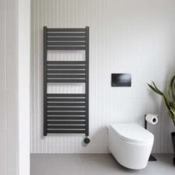 Ecostrad Scala IQ WiFi Electric Towel Rail - Anthracite 600w (500 X 1200mm) -Electric Radiators Direct scala iq