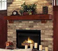 48"/ 60"/ 72" The Shenandoah Mantel Shelf - Cherry Finish -Electric Radiators Direct shencherry