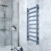 Terma Simple ONE Designer Electric Towel Rails - Blue -Electric Radiators Direct simple one 1080x500 ral 5014 pigeon blue lifestyle 2