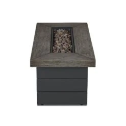 48" Sullivan LP Rectangle Fire Table In Gray -Electric Radiators Direct sull207