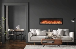 60" Symmetry Bespoke Smart Indoor / Outdoor Electric Fireplace -Electric Radiators Direct sym bespoke 60 glass chunks