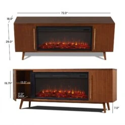 72" Morris Landscape Electric Fireplace TV Stand -Electric Radiators Direct t2 06