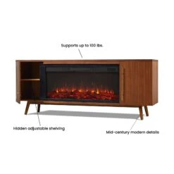 72" Morris Landscape Electric Fireplace TV Stand -Electric Radiators Direct t5 04