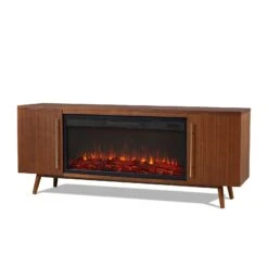 72" Morris Landscape Electric Fireplace TV Stand -Electric Radiators Direct t6 02