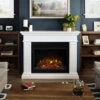 55.5" Centennial Real Flame White Electric Fireplace -Electric Radiators Direct w 1846
