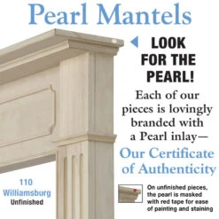 48"/56" Williamsburg Fireplace Mantel -Electric Radiators Direct w5 02