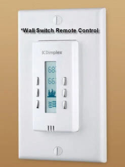 32.5" Dimplex Slim Line Built-in Firebox -Electric Radiators Direct wallswitch 1