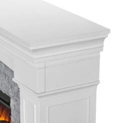 63" Deland Grand Real Flame White Electric Fireplace -Electric Radiators Direct wh5 01
