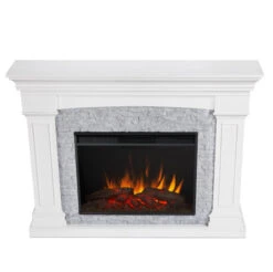 63" Deland Grand Real Flame White Electric Fireplace -Electric Radiators Direct wh6 01