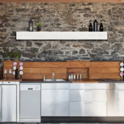 48" / 60" / 72" Zachary Mantel Shelf - Whitewash Finish -Electric Radiators Direct z11