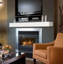 48" / 60" / 72" Zachary Mantel Shelf - Whitewash Finish -Electric Radiators Direct z8